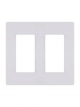 2 Gang Decora Plate White - Screwless