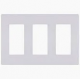 3 Gang  Decora Plate White - Screwless